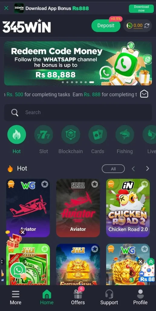 345Win Game Download For Free Earning Real Money (2026 Apk)